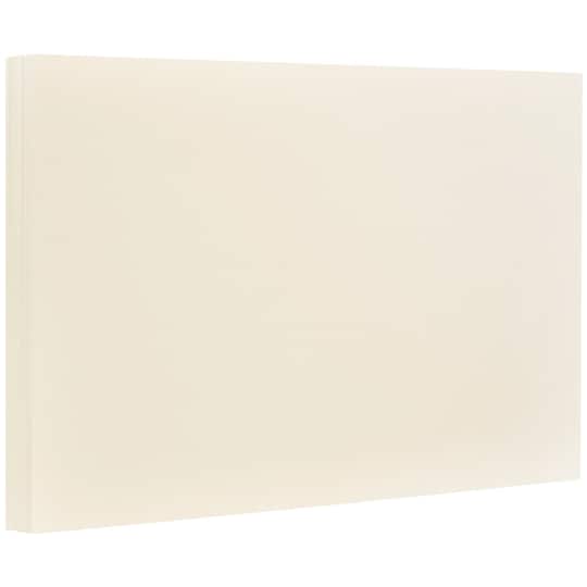 JAM Paper 5" x 7" Ivory Blank Flat Note Cards
